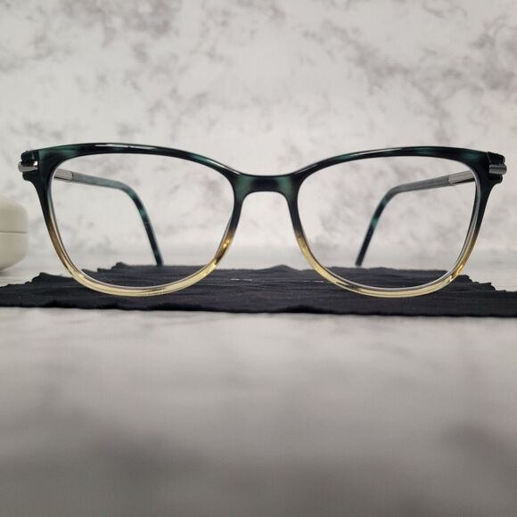 Marc Jacobs 53 Tortoise Green Silver Eyeglasses Frames Only 53-16 150 Case Cloth - Picture 1 of 15